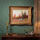 Vintage Max Karp Signed Original Enamel On Copper Painting Impressionist