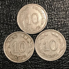 Lot Of 3 Unc 1937 Ecuador 10 Centavos Coins-feb185