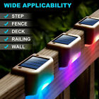 4pcs Led Solar Deck Lights Outdoor Waterproof Steps Rgb Lamps For Stairs Fence