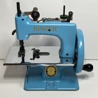 Rare Blue Blackside Singer 20 Sewhandy Toy Sewing Machine Brown Case Blue Clamp