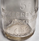 Monterey Bay Milk Distributors Vintage 5   Bottle Hobnail One Quarter Pint Ca Usa