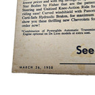 Vintage 1950 Chevrolet Advertising Magazine Insert For The Atlanta Journal