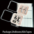 30pcs Boxes   3x3in  Press On Nail Packaging Storage Box And 60pcs Adhesiv   