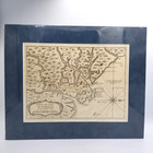 1764 Cayenne French Guiana Jacques Bellin Antique Engraved Map Matted
