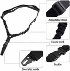 Tactical Single Point Bungee Rifle Sling Adjustable Gun Strap With Qd Buckle