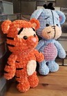 Crochet Eeyore 10    Tigger 8  Lot Tall Handmade Amigurumi Chenille