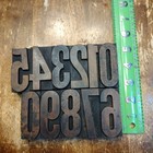 Vtg 2 1 2  Numbers Letterpress Type Set 11 Metal Wood Print Blocks Complete 0-10