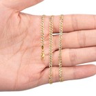 10k Yellow Gold Anklet Or Bracelet Diamond Cut 10  Cuban Curb Link Women 2 5mm