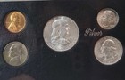 1957 U s  Mint Set Business Strike Silver 5-coin Set In Holder Uncirculated