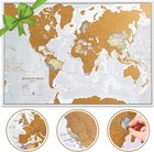 Scratch The World Travel Map - Frameable Scratch Off World Map Poster - X-lar   