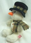 Vintage Russ Snowflake The Snowman 11  Plush Stuffed Animal Toy