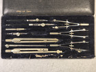 Vintage Kern Aarau Swiss Math   Engineer s 10-piece Drafting Compass Set In Case