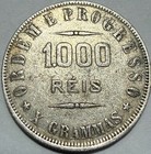 Brazil - Silver 1000 Reis - 1910 - Km-507 -  2893 Actual Silver Weight  asw  