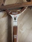 Vintage Tennis Racquet Wilson Billie Jean King Autograph 4 5 8 With Press 