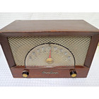 Vtg Airline Tube Radio 25gsl-1814a Mid Century Wood Cabinet Am For Parts Repair