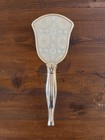 Vintage Art Nouveau Style Vanity Set- Hand Mirror   Hair Brush Silver-toned