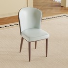 Modern White Pu Leather Dining Chairs Set Of 2  Ergonomic   Comfy