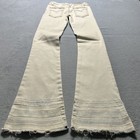 90s Beyond Baggy Jeans Women 16 25x32 Usa Made Raw Hems Flare Hamilton Wide Leg