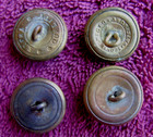  4  Non Dug Civil War Federal Eagle Coat Size Buttons