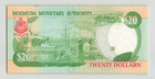 Bermuda  20 Dollars 1989  P-37a  Original Au A unc  B 1 312742  Qeii Type  R2