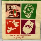 Vintage 1950s Double Glo Christmas Stencils Farmhouse Mid Century Modern Retro
