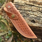 Handmade Genuine Leather Fixed Blade Knife Sheath Belt Carry Holster