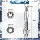 3 8  X 3  Wedge Anchor 304 Stainless Steel Concrete Anchors For Cement And    