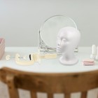 White Reusable Mannequin Head Clamp For Wig Display And Hair Practice