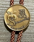 Vintage Shriner Bolo Tie 1972 Masonic 100 Year Anniversary Freemason Brass