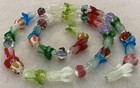 New 36 Piece Strand Colorful Flower Shaped Lampwork Glass Focal Beads