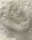 Vera Wang Ivory Strapless Tulle Ball Gown Wedding Dress Lace Beading Sz 8