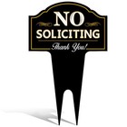No Soliciting Outdoor Metal Yard Sign For Home  House And Business   Made
