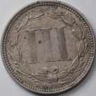 1866 3c Three Cent Nickel Nice Au  Ships Free 