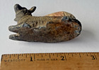Antique Baby Lamb Metal   Cloth Sewing Pin Cushion