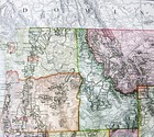 Rand Mcnally Commercial Atlas Map Page Western Usa 1913 National Forests Parks