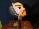 Japanese Antique Bunraku Kashira Karakuri Puppet Doll Awa Ningyo