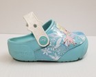 Crocs Fun Lab Frozen Elsa Clogs Toddler Size 8c Ice Blue Light Up Slip On Sandal