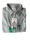 Wrangler Men s Flannel Brushed Knit Shirt Regular Fit Gray Size Xl