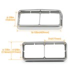 Chrome Headlight Bezel Pair For Freightliner Kenworth T600 T800  Peterbilt 379