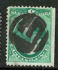 Negative Letter E   F Fancy Cancel 3 Cent Washington Banknotes 1871-83 Us 7d55