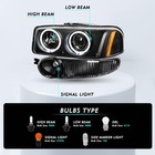 Headlight Assembly For Gmc Yukon Xl Sierra 2001 2006 Projector Led Dual Halo