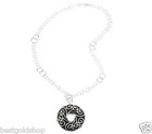 18  Black Onyx Swirl Design Necklace Chain Real 925 Sterling Silver Qvc Sold Out