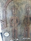 African Tribal Anuan Baule Door Ivory  Coast - Color Paint - Crocodile - Antique