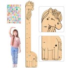 Growth Chart For Wall Wooden Kids Height Chart With Diy Stickers Cute Height