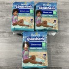 Lot Of 3 - Pampers Splashers Swim Diapers Size 5   17 Count  Size  large  New