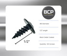  8 X 1 2   100 Qty Phillips Small Black Modified Truss Head Screws  Deep Thread 