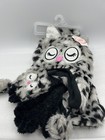 Girls 3-piece Owl Winter Set Faux Fur   Fleece Beanie  Scarf  Half Finger Gloves