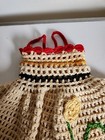 Hand Crocheted Dress 8 9 w straps  Fiesta Mexican Multicolored Pot Holder Ex Con