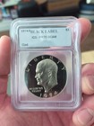 1974-s Eisenhower  1 Black Label Icg Pr 70 Dcam Clad Ike Dollar   4500 Greysheet