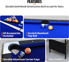 Folding Pool Table Easy Setup Full Accessories Compact Game Room Basement Garage